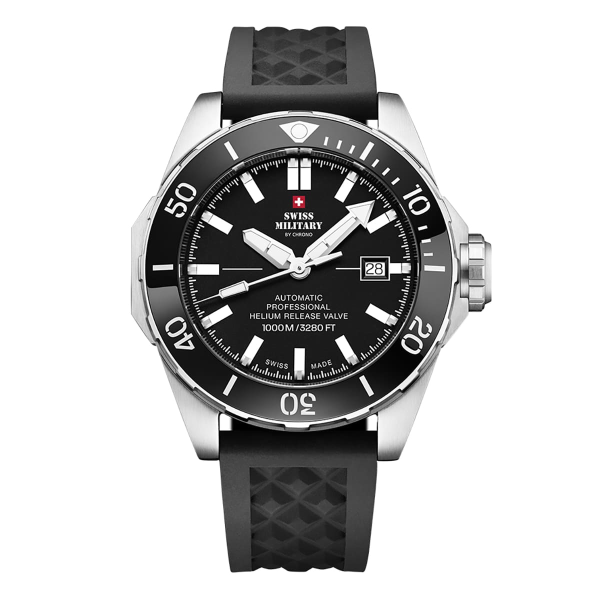 MONTRE SWISS MILITARY HOMME AUTO SILICONE
